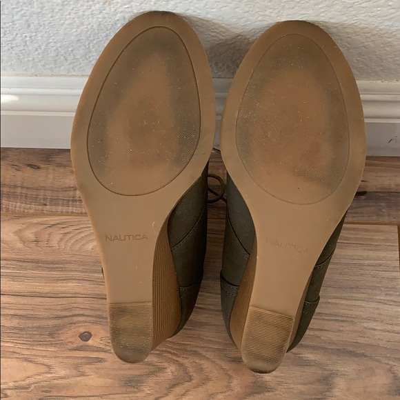 Nautica Forest Green Vaeda Wedge Lace-Up - Picture 6 of 6